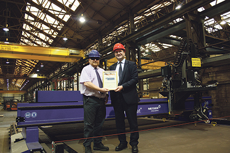 L-R Mark Hamilton, Operations Manager & Peter Brown, Finance Director accepting the Company of the Year Award